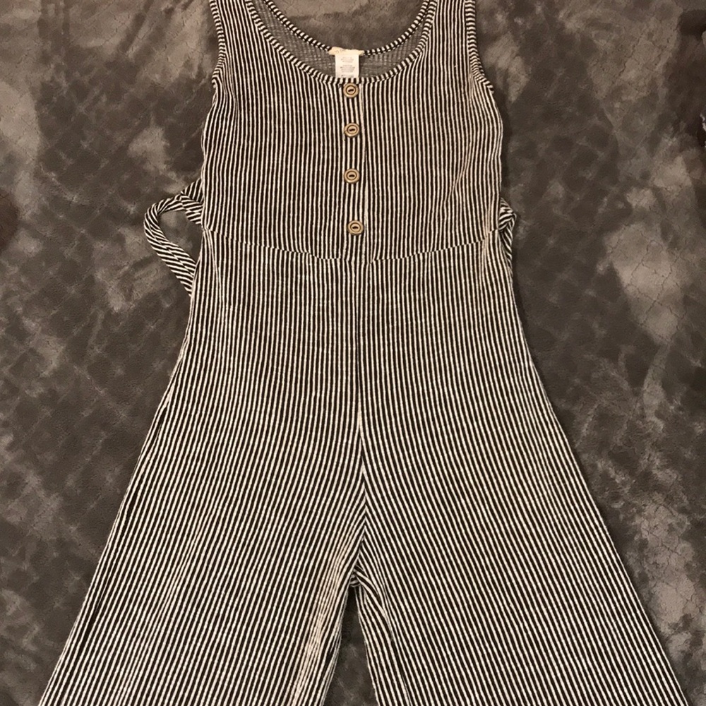 Striped casual jumpsuit
